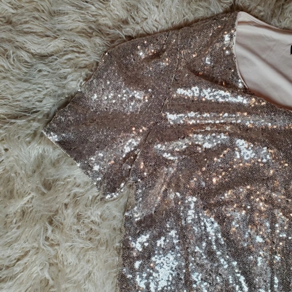 Lane Bryant Plus Size Gold Sequin Top - Picture 7 of 7